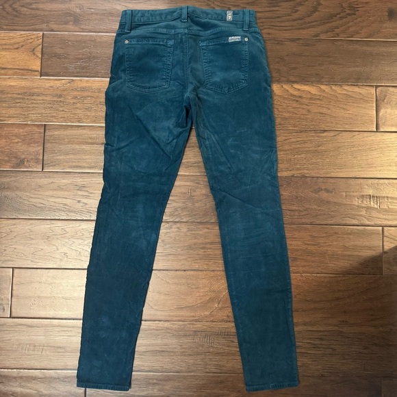 7 For All Mankind Teal Skinny Corduroy Jeans - Women’s 27 - Picture 9 of 9